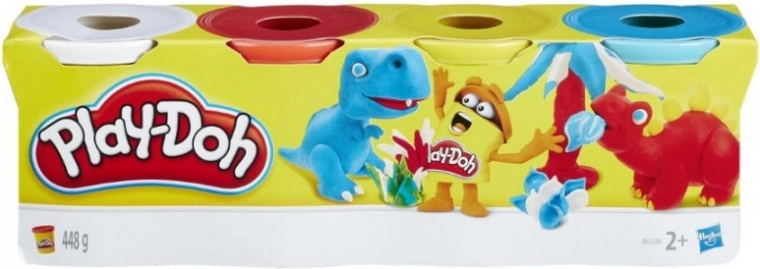 Play-Doh modelína, sada 4 kelímků 448 g – Dinosauři