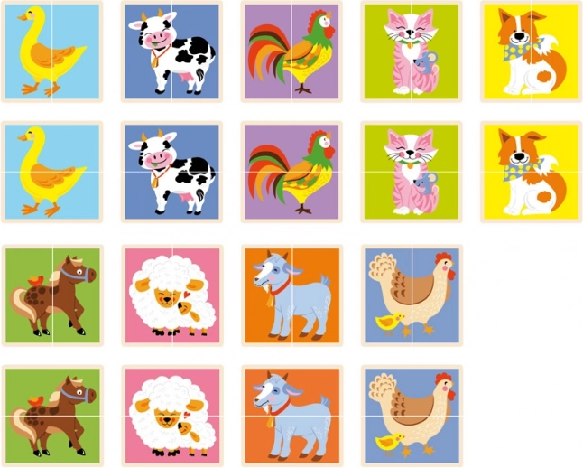 babu pexeso puzzle zvířátka z farmy