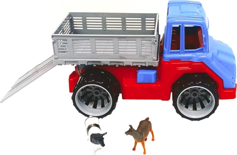 Farmářské auto s volným chodem a 2 zvířátky - 1 kus
