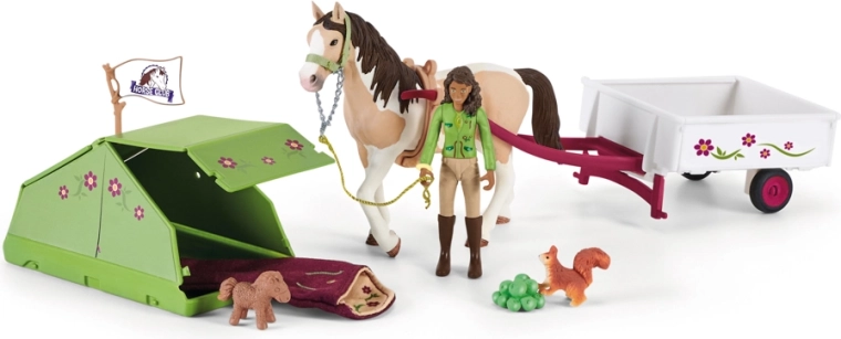 Schleich Horse Club Sarah s klisnou pinto na kempování
