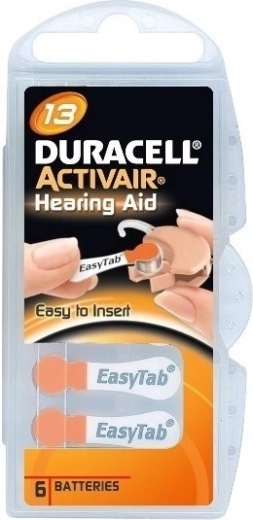 Baterie do naslouchadel Duracell Activair 13, 6 ks
