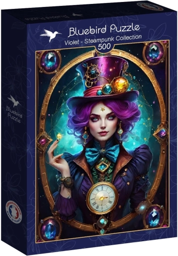 Bluebird puzzle violet – steampunková kolekce 500 dílků
