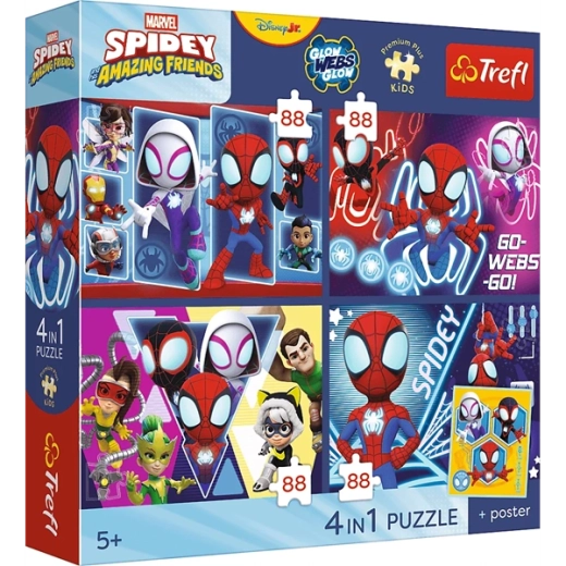4 samostatné puzzle v jednom balení
