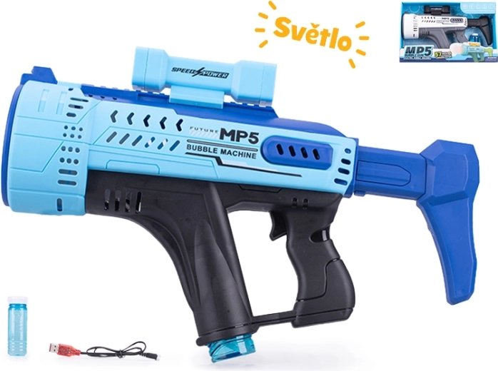 Bublifuková pistole MP5 se světelnými efekty