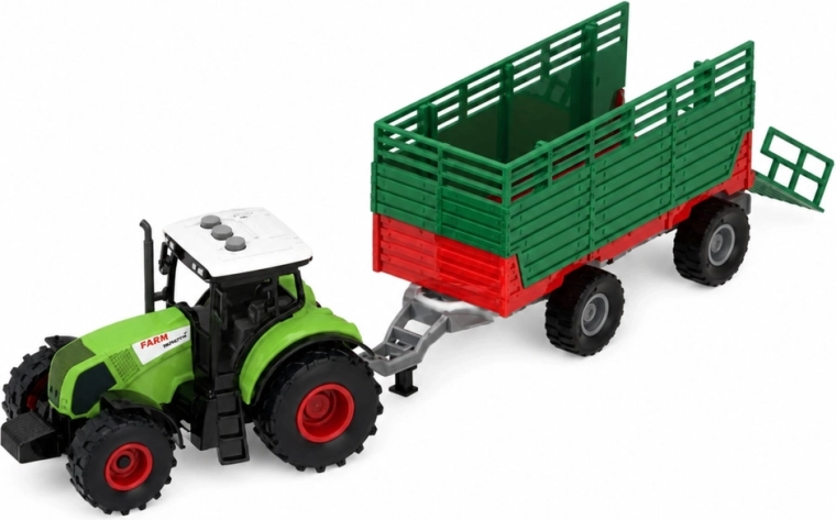 Traktor s přívěsem a efekty