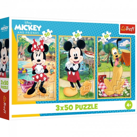 Puzzle 3x50 DISNEY – Myšky na prázdninách