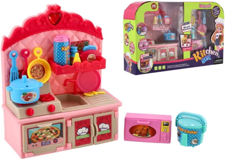 dětská kuchyňka s doplňky v krabici