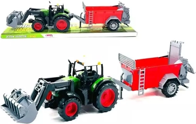 Traktor se zemědělským strojem