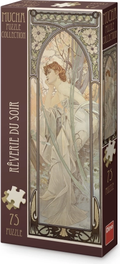 Alfons Mucha – Snění večera panoramatické puzzle 75 dílků
