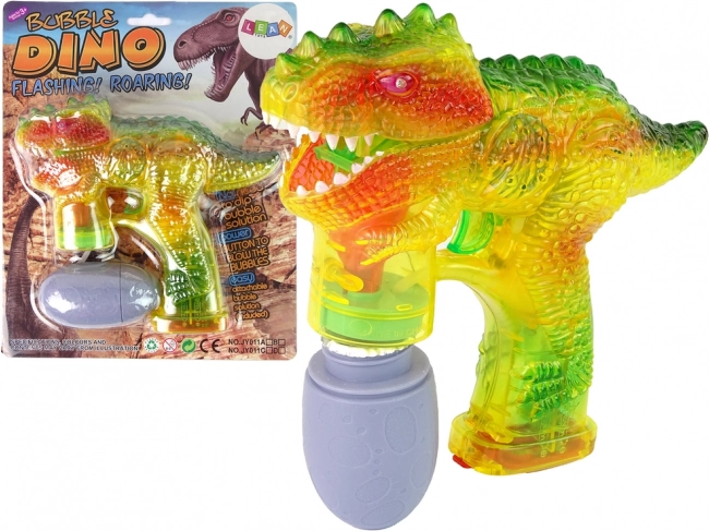 Dětská bublifuková pistole dinosaurus s vajíčkovým roztokem