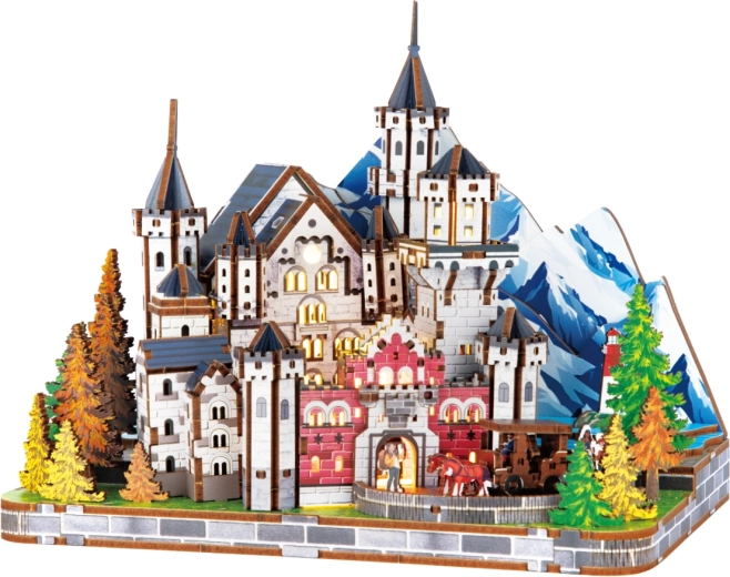 2Kids Toys 3D dřevěná skládačka miniaturní scéna zámek Neuschwanstein