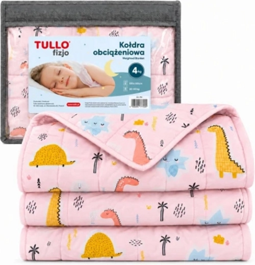Sensomotorická zátěžová přikrývka pro děti Tullo 4 kg růžová - 1 kus