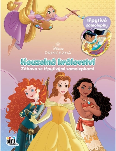 Disney Princezny samolepková knížka s třpytivými samolepkami