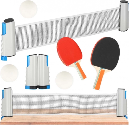 Sada na stolní tenis s vysouvací sítí a 2 pálkami