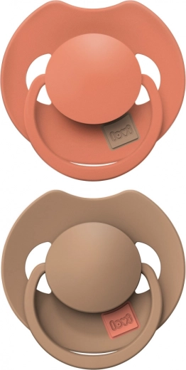 Silikonový dynamický dudlík LOVI PRIME 18m+ Granola/Orange, 2 ks
