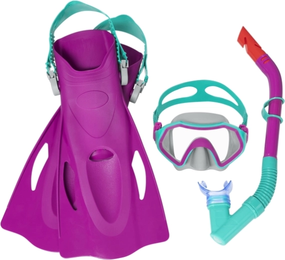 Bestway Hydro Swim Firefish dětská sada na šnorchlování s maskou, šnorchlem a ploutvemi, modrá (7+)