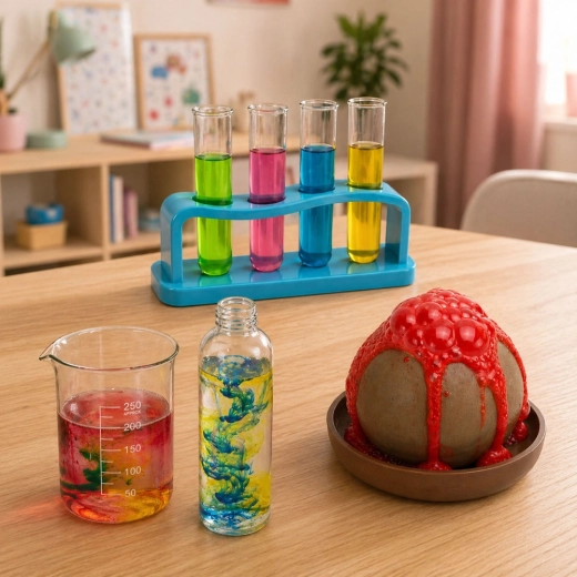 Efektní experiment „vybuchující sopka“