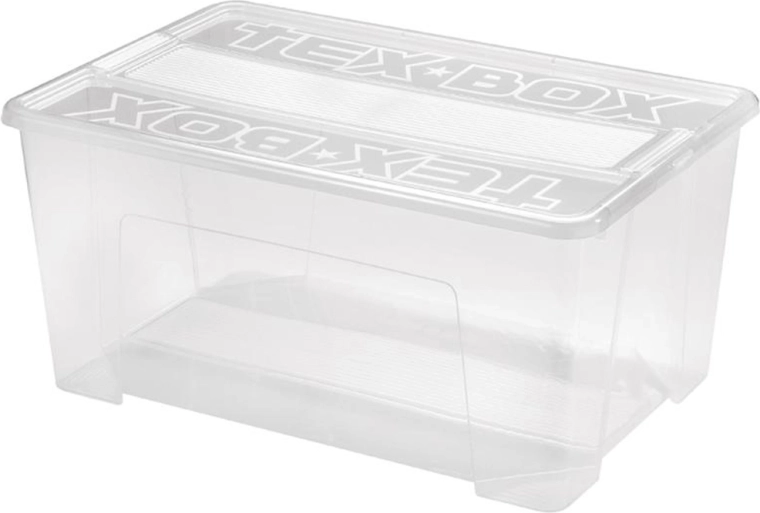 Plastový úložný box s víkem HEIDRUN TexBox 48 l