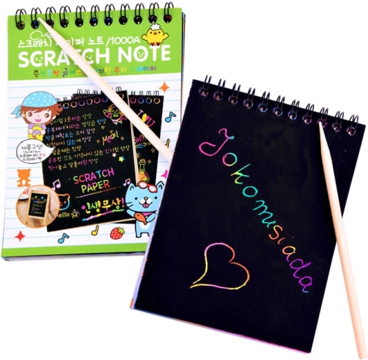 Tęczowa zdrapywanka s rýsovací tyčinkou – Notes