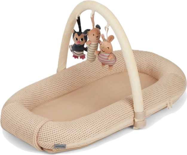 Carlo Baby hnízdečko s hrazdičkou beige