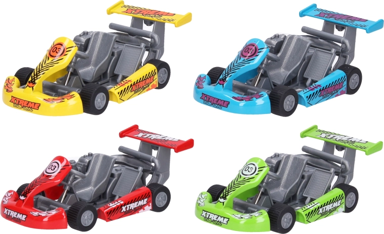 Kovová motokára na zpětné natažení 13 cm - 1 kus