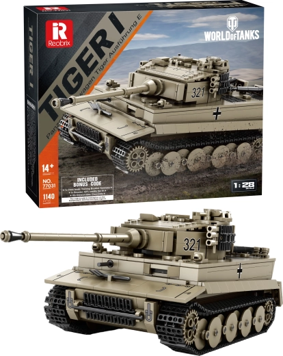 Stavebnice tanku Tiger I World of Tanks 334 dílků