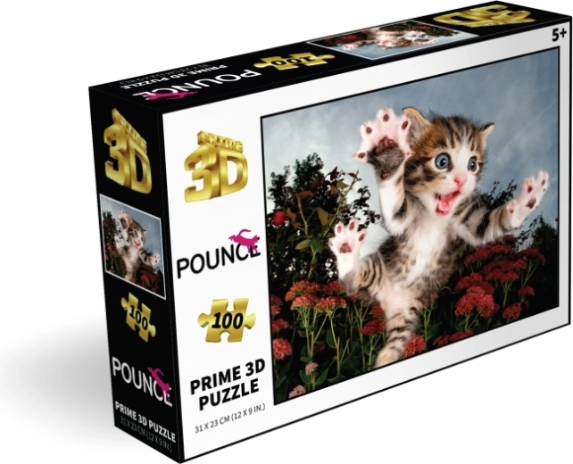 Roztomilý motiv skákajícího koťátka