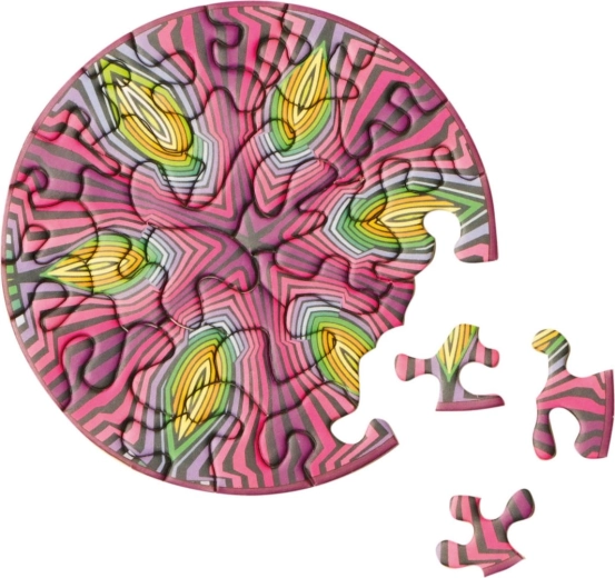 Curiosi kulaté puzzle Picoli Hippie 33 dílků