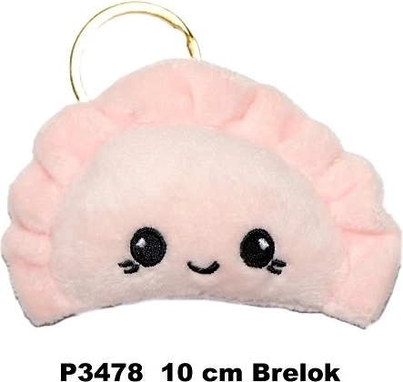 Brelok pieróg růžový 10 cm