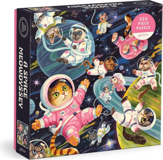 Čtvercové puzzle Vesmírná kočičí odysea 500 dílků GALISON