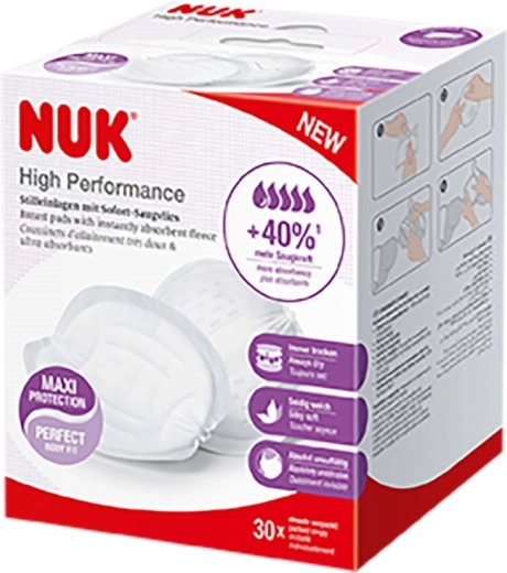 Prsní vložky NUK High Performance 30 ks