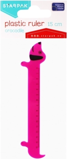 Pravítko psík růžové 15 cm STARPAK - 1 kus