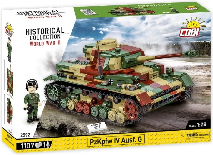 Stavebnice WWII Panzerkampfwagen IV Ausf. G z 1107 dílků