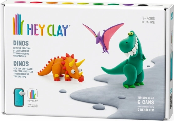 Hey Clay dinos set – 6 dóz