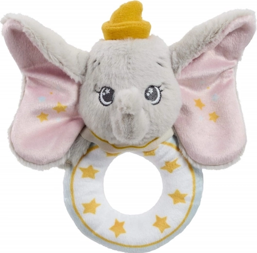 Plyšové chrastítko DISNEY DUMBO s úchopovým kroužkem