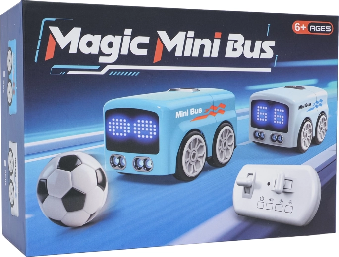 RC mini autobus s míčkem – modrý