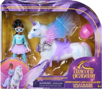 Unicorn Academy Magie křídel Layla a jednorožec Glacier s doplňky