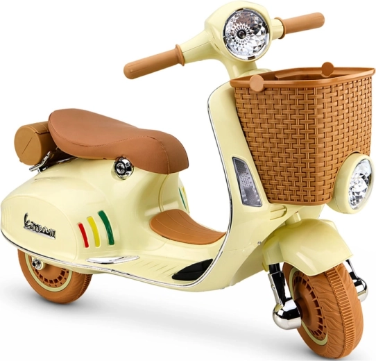 Dětský elektrický skútr Vespa béžový