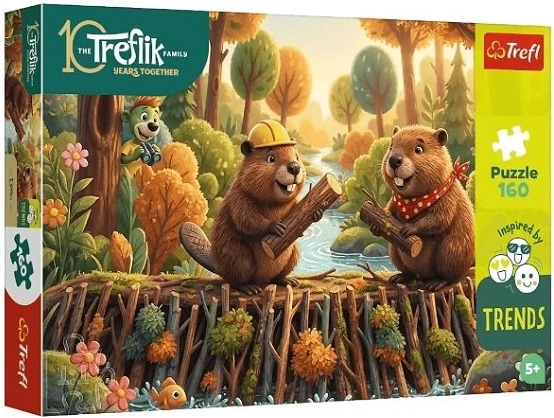 Trefl puzzle 160 U bobra (Rodina Treflíků)