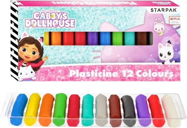 Plastelína 12 barev GABBY'S DOLLHOUSE STARPAK