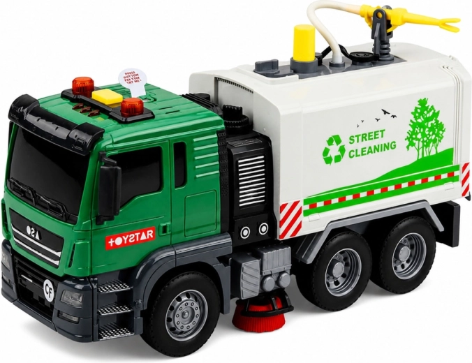 Stříkání vody jako u skutečné zametací techniky