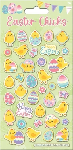 Třpytivé samolepky velikonoce – znovu použitelné dekorace