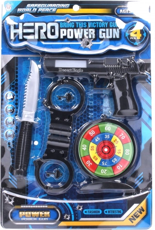 Policejní set s efekty pistole