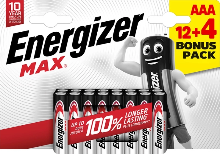 Energizer Max AAA alkalické baterie 16 ks