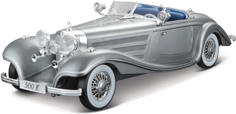 Maisto Mercedes-Benz 500 K typ Specialroadster 1:18 šedý kovový model