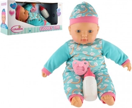Panenka miminko 40 cm s měkkým tělíčkem, lahvičkou a dudlíkem