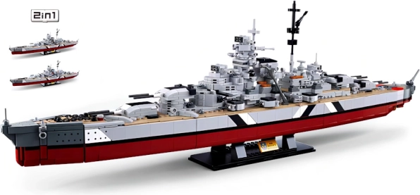 Sluban ModelBricks bitevní loď BISMARCK 2v1 stavebnice 1:350