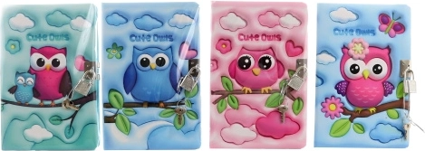 Sovičkový zápisník s bezpečným zámkem