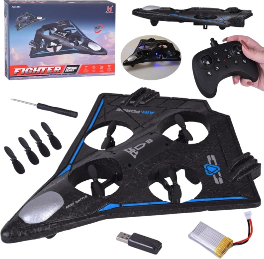 Lehký RC dron s LED efekty a akrobaciemi 360°