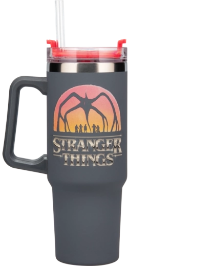 Termo tumbler Stranger Things 1200 ml s brčkem a uchem